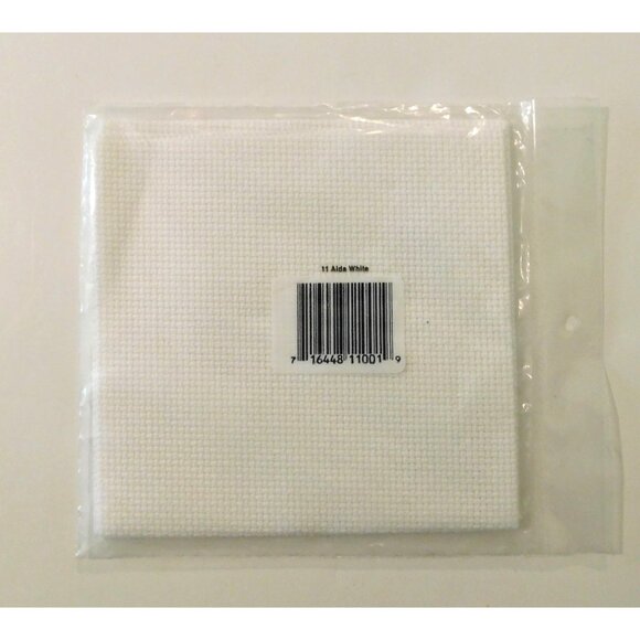 11 Aida Cross Stitch Fabric 12" x 18" 100% Combed Cotton White MCG Textiles - Picture 3 of 3